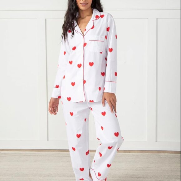 Printfresh - Queen of Hearts Long Sleep Set - NWT - Picture 1 of 3